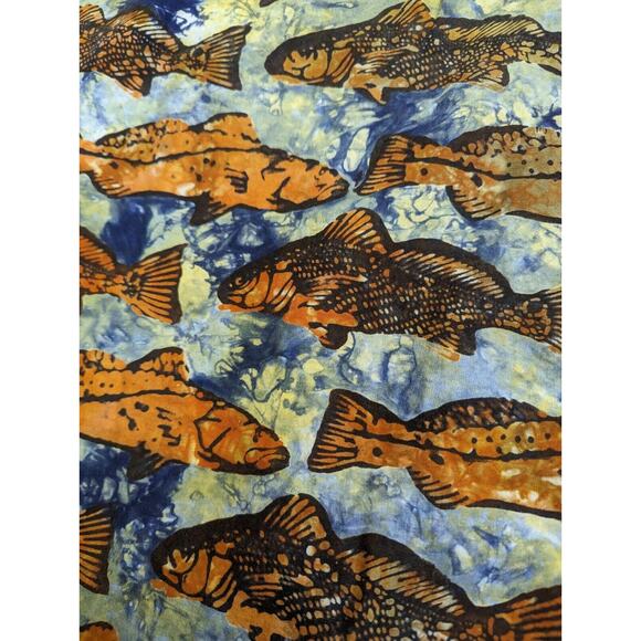The Days Catch Men's Fishing Shirt Short Sleeve Vented Fish Print All Over Sz M - Picture 8 of 9